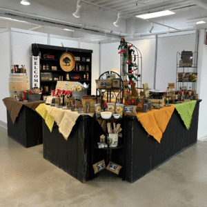 Wide shot of Fairhope Favorites trade show booth