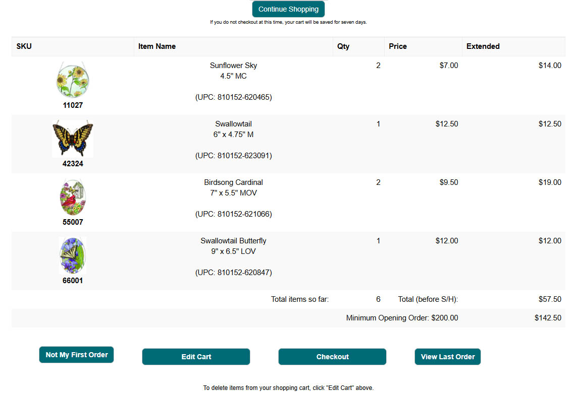 CAMEO EZ Shopping Cart
