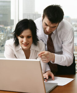 Man and Woman with Laptop